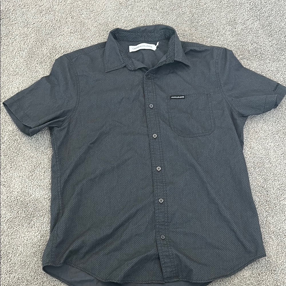 Calvin Klein Jeans Black Casual Button Down Shirt